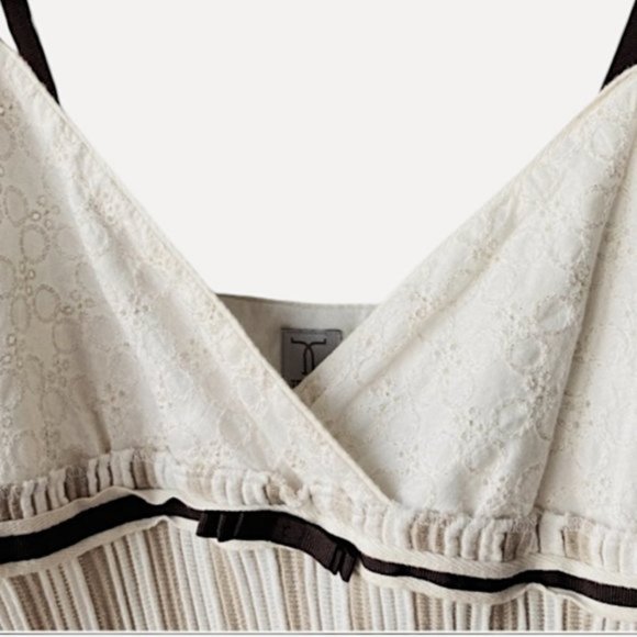 Vintage Tristan Maxi Pleated Striped Strappy Dress - Picture 6 of 13